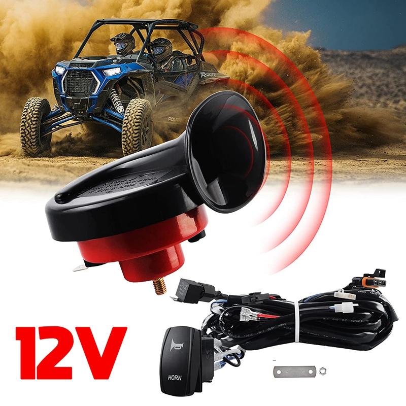 

Комплект гудка для UTV/ATV з тумблером для Pioneer, RZR, Can-Am Maverick X3, Kawasaki, Arctic Cat, Універсальний чорний