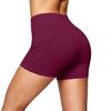 High Waist Butt Lift Tight Fit Workout Shorts with Side Pocket for Women Outdoor Fitness Yoga Running Athletic Activewear
