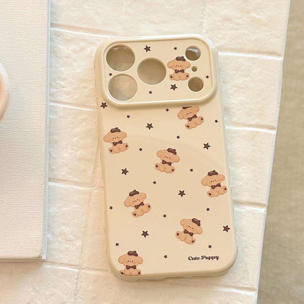 Retro kreskówkowe etui na telefon z szczeniakiem dla iPhone 17 i iPhone 17 Pro Max