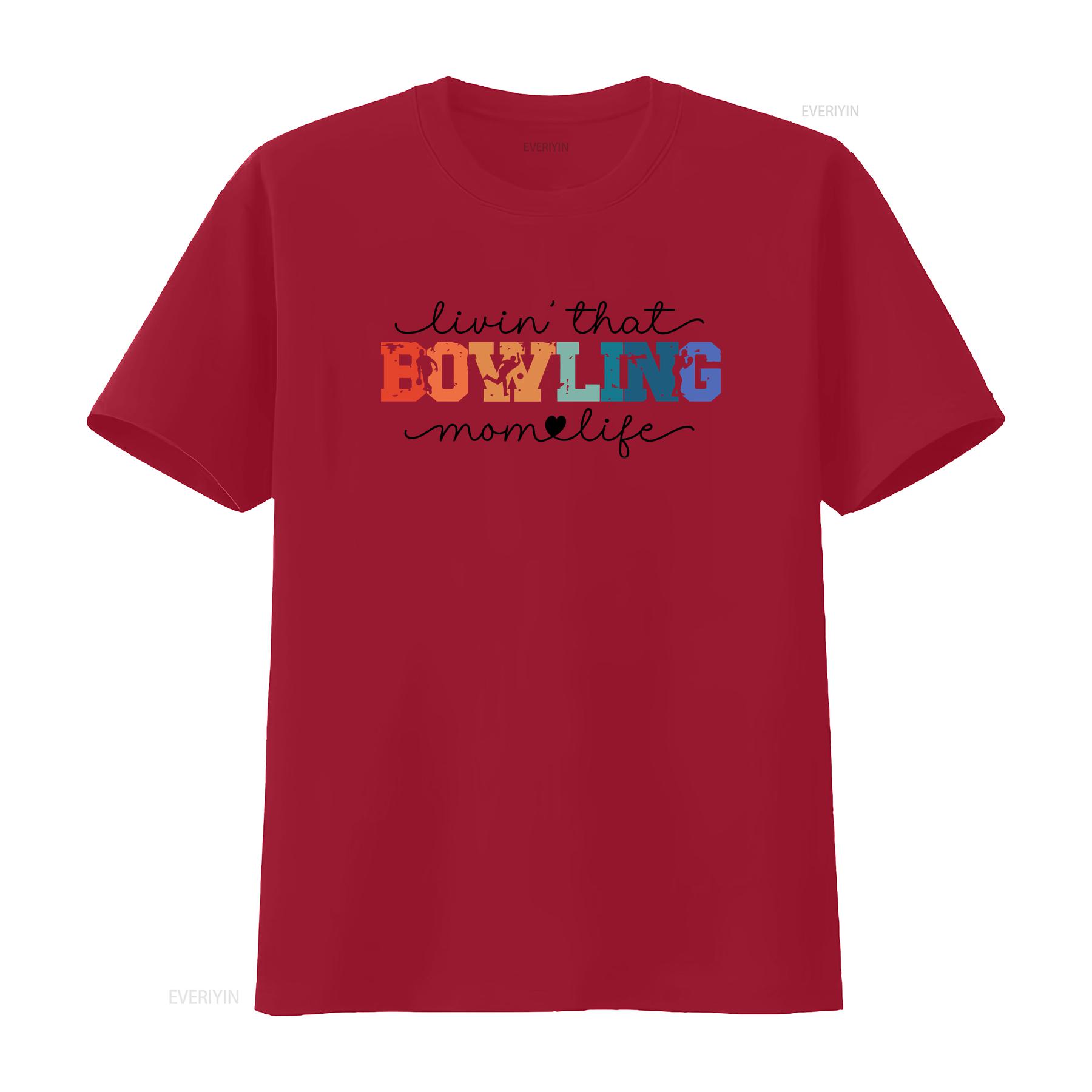 

Bowling Mom Retro T Shirt Match Day Woman Collage Playing Team Season Sports School Fan Mama Mothers Birthday vintage Washed S