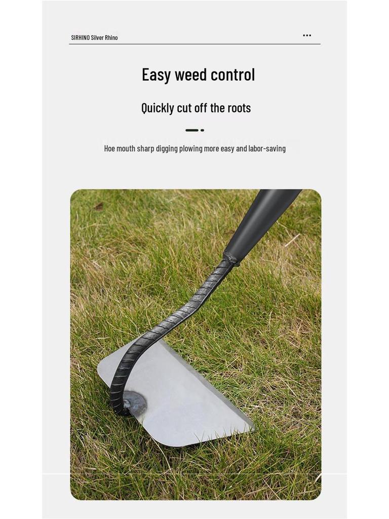Manganese Steel Hoe: Traditional Agricultural Tool for Planting, Weeding, and Shoveling.