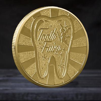 Moneda conmemorativa chapada en oro de Hada de los dientes, regalos creativos para niños, moneda de Metal física, moneda conmemorativa Crypto