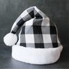 Safety Soft Comfortable Warm Lovely Plaid Christmas Hat Enhance The Holiday Atmosphere