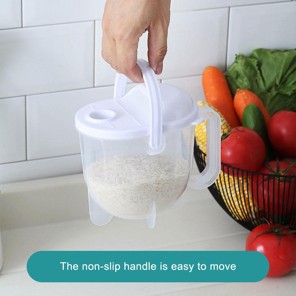 Mașină de spălat orez cu mâner Sită din plastic Mașină de spălat soia Sită multifuncțională convenabilă pentru accesorii de bucătărie