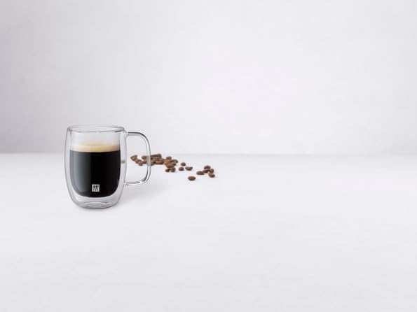 Zwilling Espresso 140ml of Japanese Sorrent "Sorrento Double-Wall Glass, (Set 2)" Tumbler, Insulated, Cold/Hot, Double-Walled, Espresso, Demitasse,