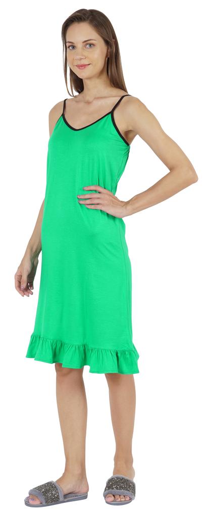 Inkmeso Solid Women  s Spaghetti Strap Nightwear Sleeveless Chemise