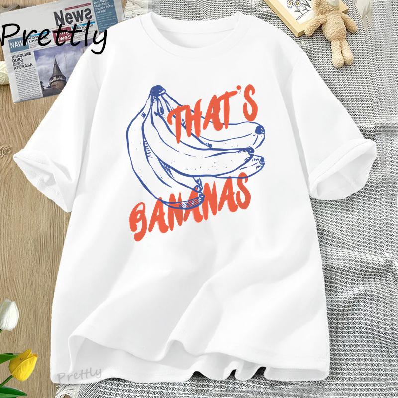 Banana Fruit T Shirt Funny Vintage Banana Graphic Tee Men Women Cotton Round Neck Food Tshirt Humorous Short Sleeve Clothes