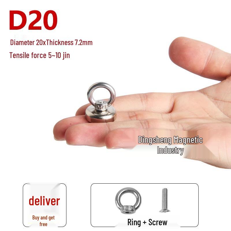 Neodymium Iron Boron Pot Magnet with Strong Magnetic Suction and Lifting Ring for River Dredging