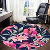 1pc Floral Pattern Chair Carpet for Office, Non-slip, Soft and Durable Office Rug for Interior Decoration, Perfect for Office Yy260313088
