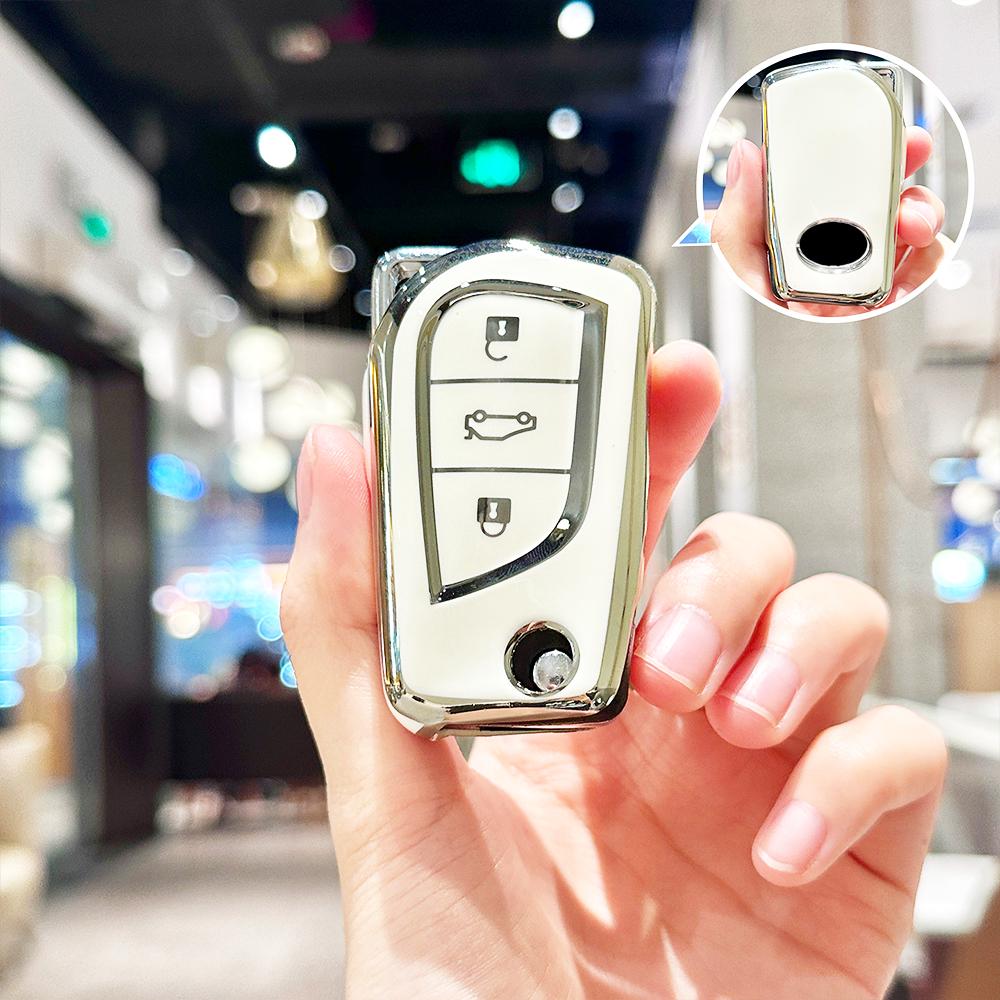 For Toyota Verso Yaris Aygo Scion TC IM Auris Corolla Avensis Auto Shell Fob 2/3/4 Button TPU Car Key Case Cover Accessories