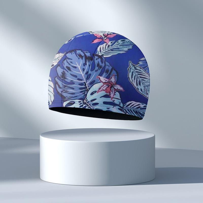 Waterproof Swimming Cap Protect Ears Long Hair Swim Pool Hat Sports Hat for Men Women with Ear Pockets High Elastic Bathing Caps