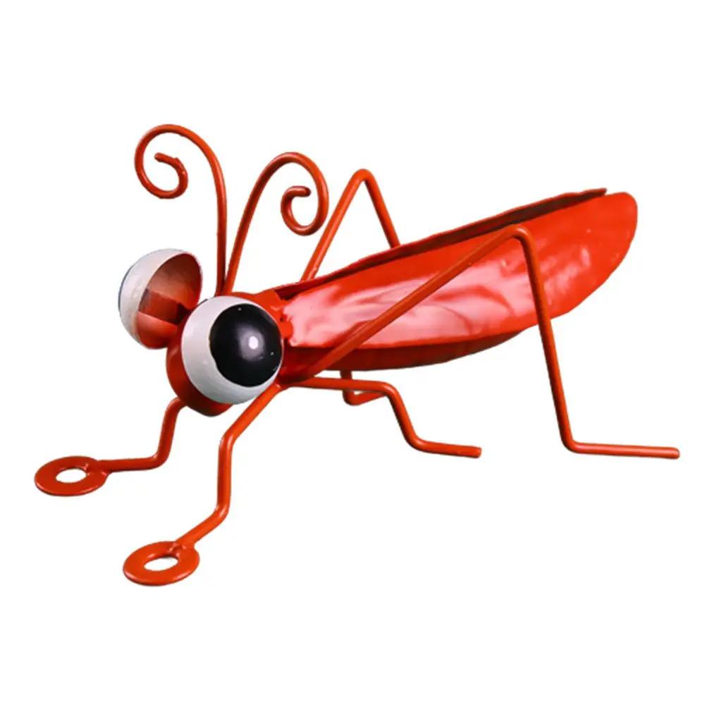 

Garden Cute Metal Grasshopper Figurine Decor Outdoor Tree Wall Art Garden Grasshopper Statues Decoration For Yard Patio Backyard