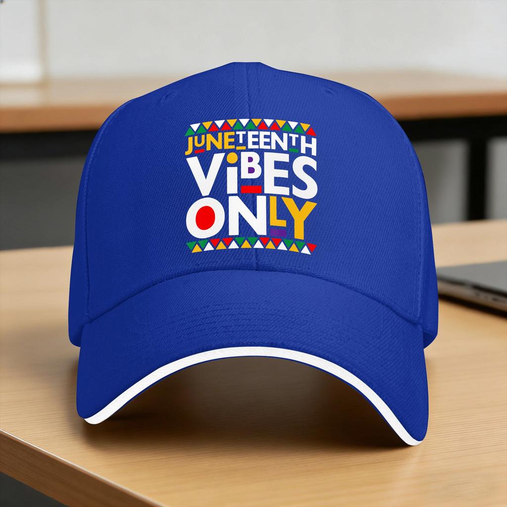 Summer Casual Baseball Cap Juneteenth Vibes Only 1865 African American Outdoor Sports Trucker Hat For Men Adult Snapback Cap