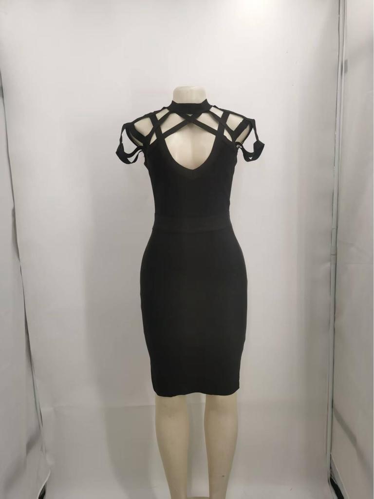 Sexy Hollow Hip-Hugging Bandage Party Dress