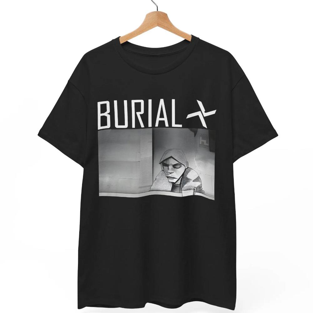 

Burial Untrue album cover Tshirt UK garage musicDubstep music Tshirt unisex pure cotton streetwear allseason base layer L