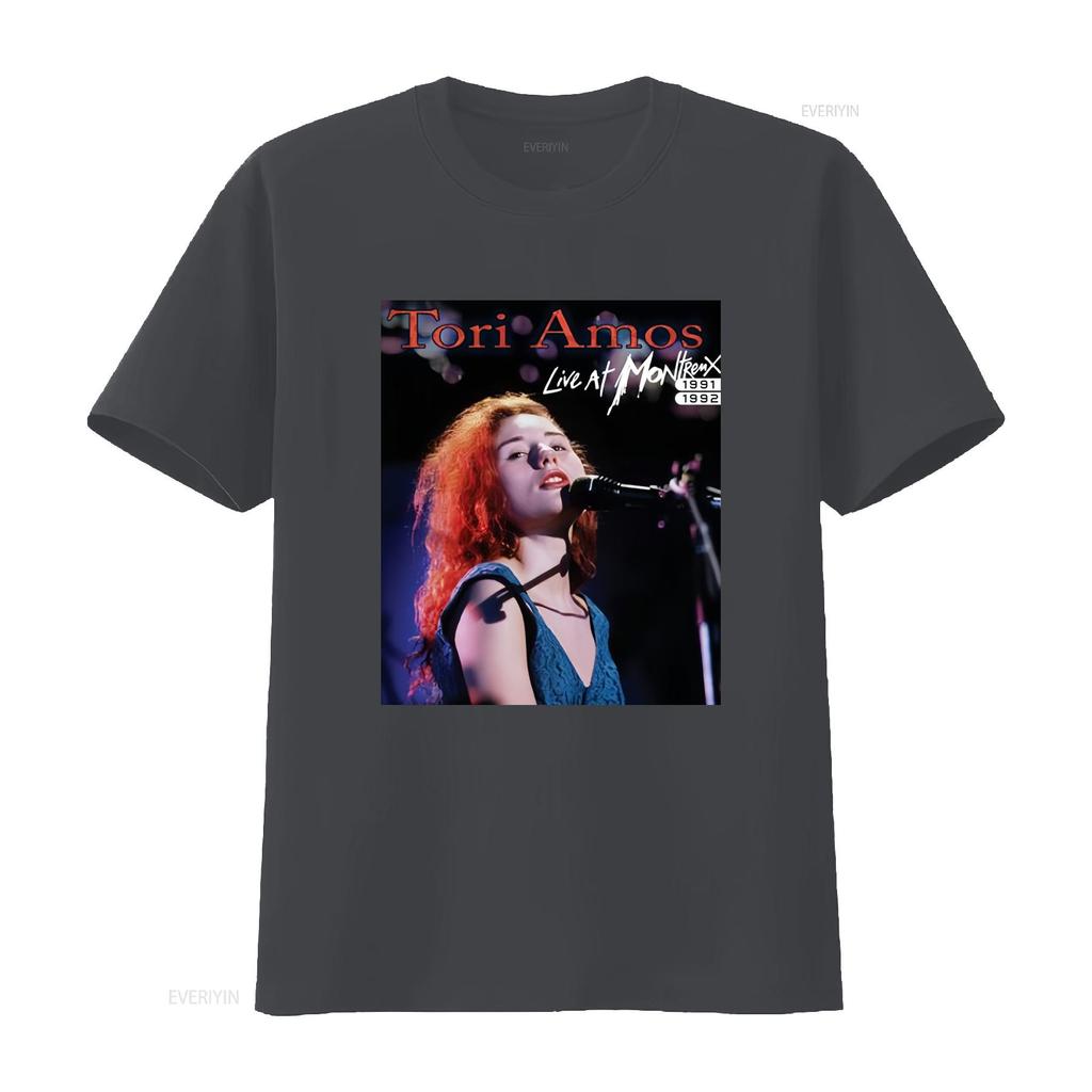 Tori Amos Live At Montreux 1991 1992 T Shirt Stylish Black Size S M L XL Vintage Washed Versatile Soft Unisex Breathable
