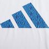 Adidas Printed Logo Knitted Crew Neck Short Sleeve T-Shirt Unisex Tops White Blue ADICLTSPSTK-WBU