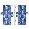 Serviette de plage tie-dye Housse de transat Housse de transat avec poche de rangement latérale (vert) - DD01