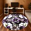 1PC cross lilies Office Round Area Rug, Under Office Chairs Bedroom Living Room Home Decor,Carpet for Office, -1110255