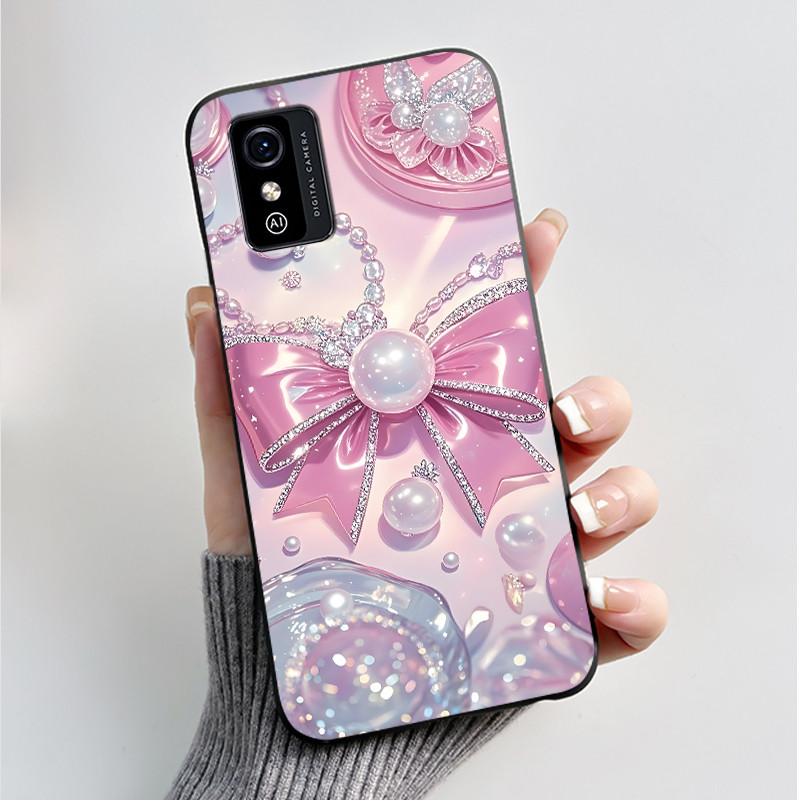 Printing Pattern Case For ZTE Blade L9 Soft Silicone Black Shell Cover Cute Flower Cartoon Casing
