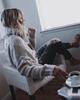 2025 Autumn/Winter Oversized Cable Knit Turtleneck Sweater