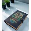 Handmade Leather Owl Journal, Vintage Deckle Edge Diary with Lock