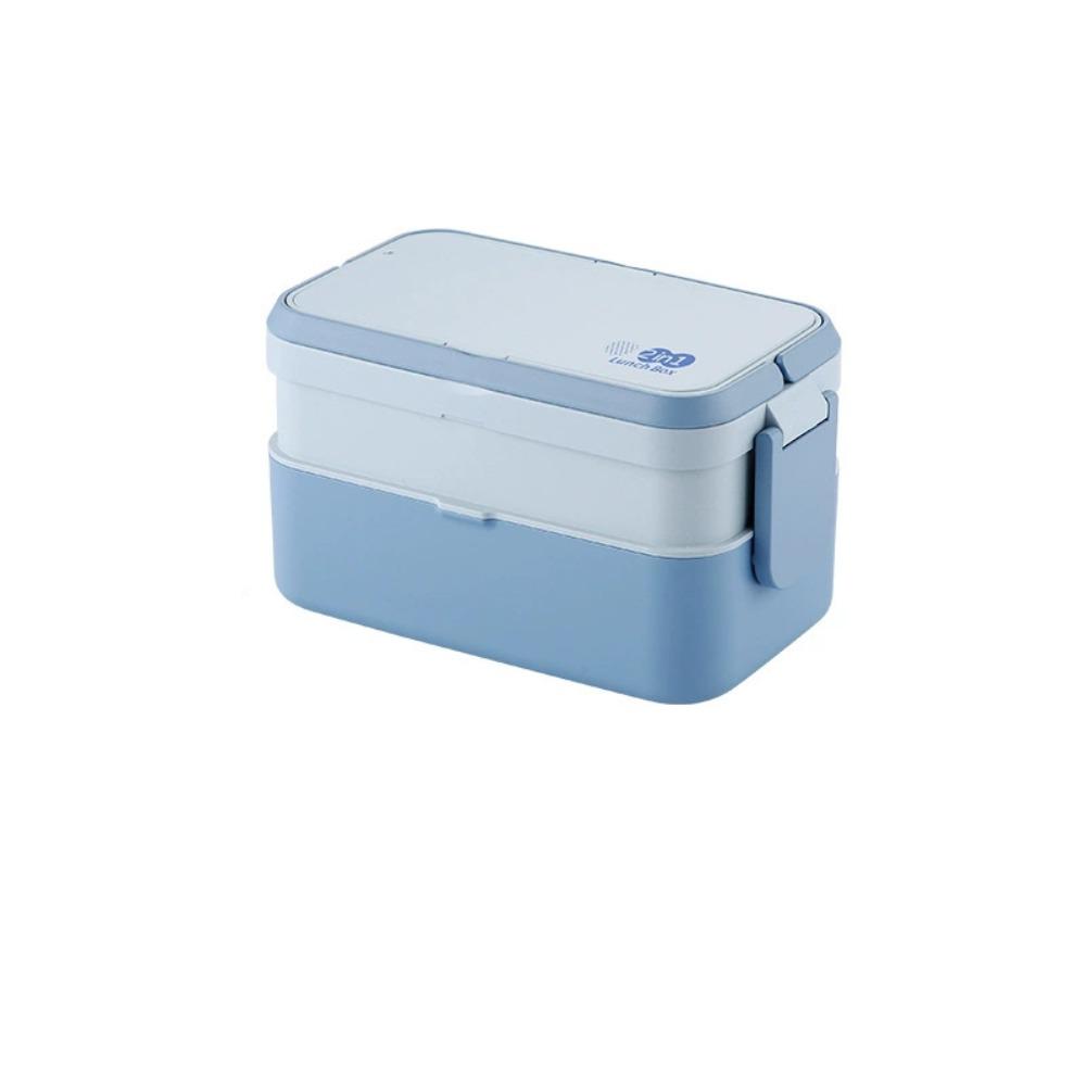 Microwavable 2 Layer Picnic Lunch Box Separated Food Storage Box Portable Food Container  Adult