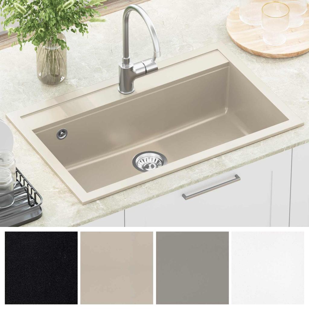 Beige Kitchen Sink 795 X 505 Mm Granite