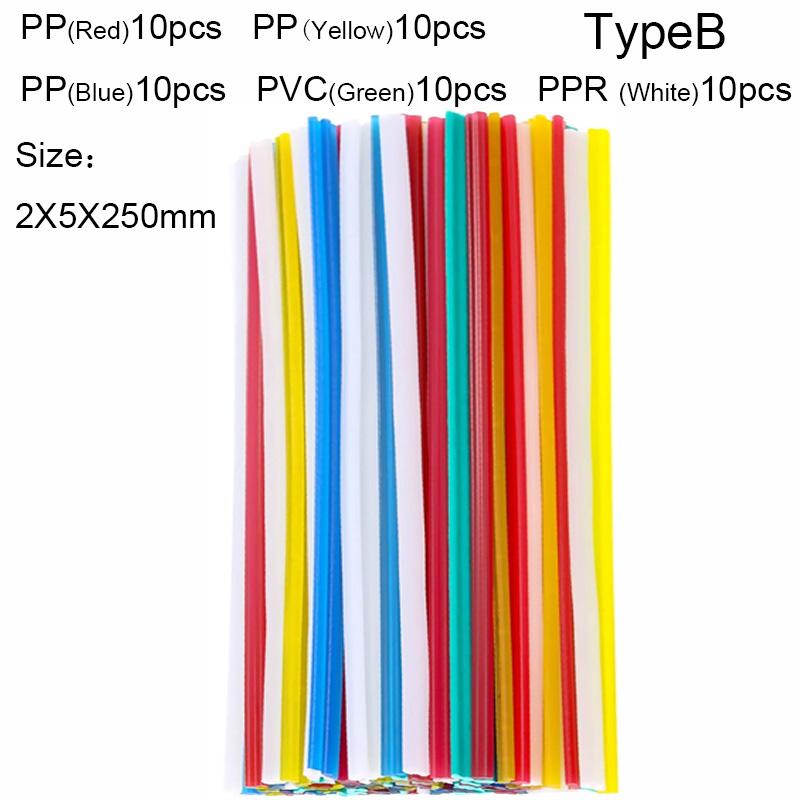 25/50PCS Plastic Welding Rods ABS/PP/PVC/PE Welding Sticks 5x2mm for Plastic Welder Guns Bumper Repair Welding Supplies