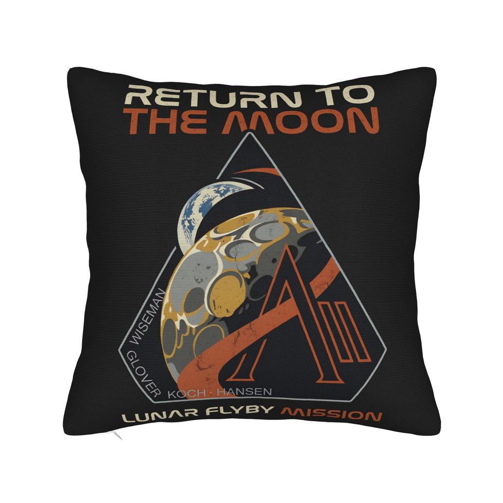 Artemis II 2026 Mission to the Moon Pillow Cover Retro Trendy Pillow Case For Chair Sofa Home Decor Soft Cushion Cover Present