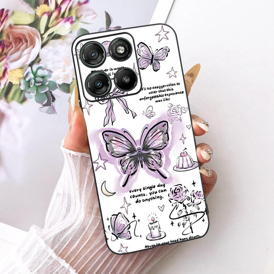 Hülle für Motorola Moto G67 Power Ästhetische Cartoons Weiche Silikon Handyhülle Rückabdeckung für MotoG57 Power G 67 Power TPU Hülle