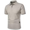 Europäischer und Amerikanischer Stil Herren Sommer Einfarbig Slim Fit Oberteil Mode Kurzarm Umlegekragen T-Shirt
