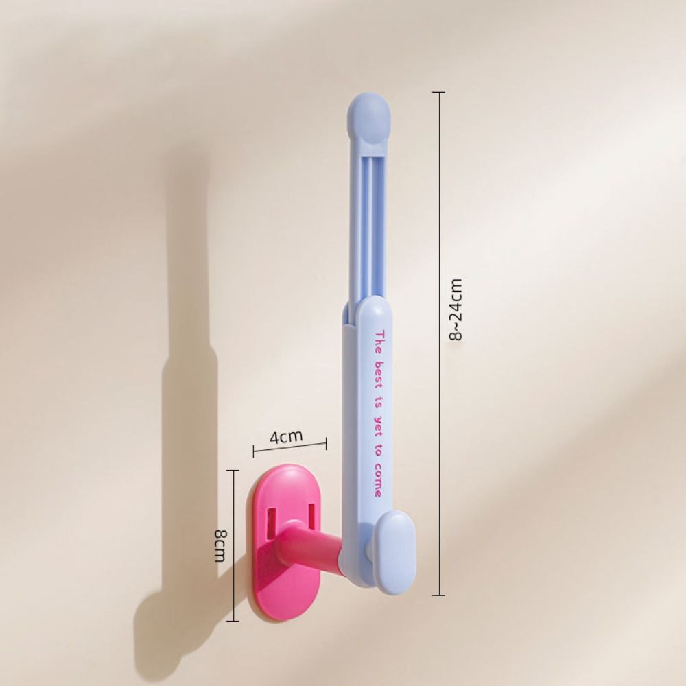 2Pcs Punch-Free Hair Rope Storage Rack Retractable Necklace Bracelet Stand Shower Room