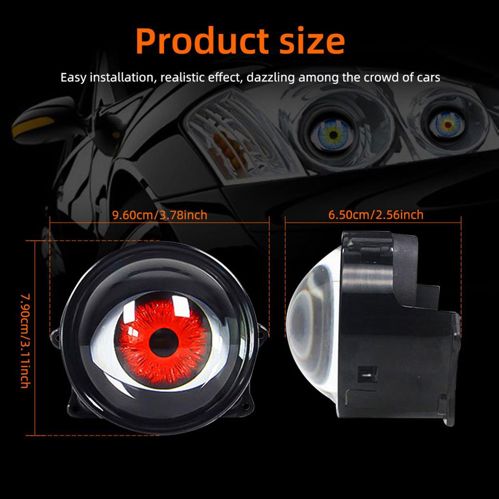 3 Inch Car LED Devil Eyes Demon Evil Eye Lenses 12V 36V For Car Remote Control Eyes Retrofit Kits Fitting Auto Light Accessorie