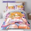 Nami Pattern Bedding Quilt Set Quilt Cover Pillowcase Home Birthday Gift(1 * duvet cover + 2 * pillowcase, without core)