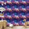 Watercolor Galaxy Wallpaper Blue and Purple for Living Room and Bedroom 50x1000