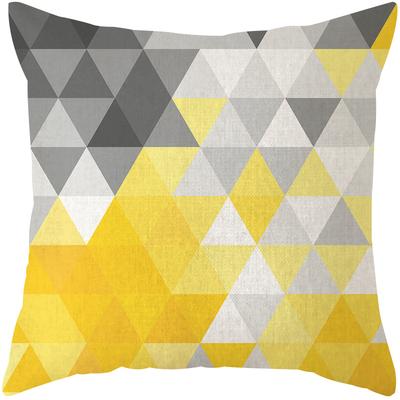 Nordisch Geel Grijs Geometrisch Kussenhoes Huis Decoratieve Kussens Geometrie Hert Linnen Kussenhoes Kussenhoes Cojines Almofada Peach skin 60*60(CM)-1Pcs