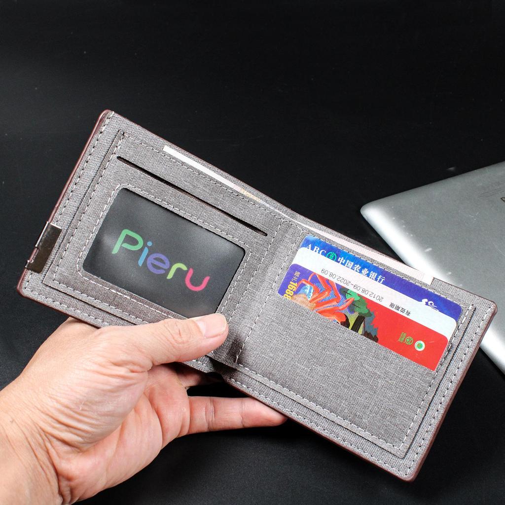 Trendy Youth Denim Wallet: Spacious Horizontal Card Holder with Multiple Slots