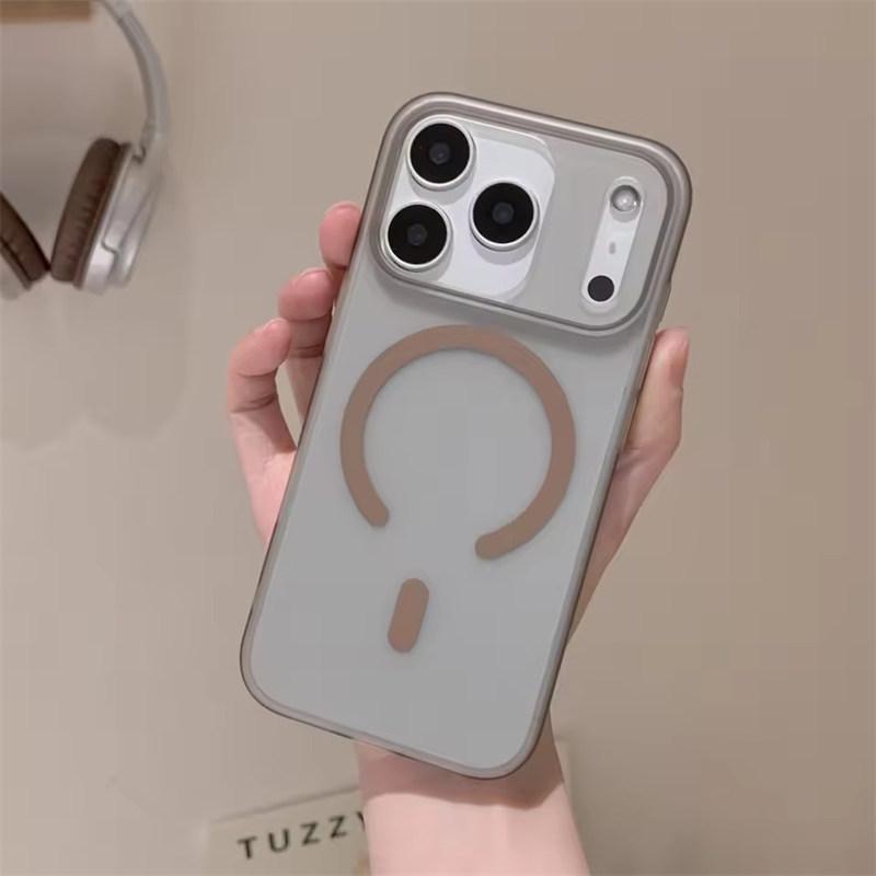 

Матовий Тонкий Магнітний Чохол Candy для Magsafe для iPhone 17 Air 16 15 14 13 12 11 Pro Max Plus Твердий ПК Бездротова Зарядка Кришка iPhone 16 Pro Max золотий