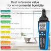 LCD Digital Temperature Humidity Meter -20-60°C Thermometer Wet Bulb/Dew Point Temperature Hygrometer Handheld Thermometer