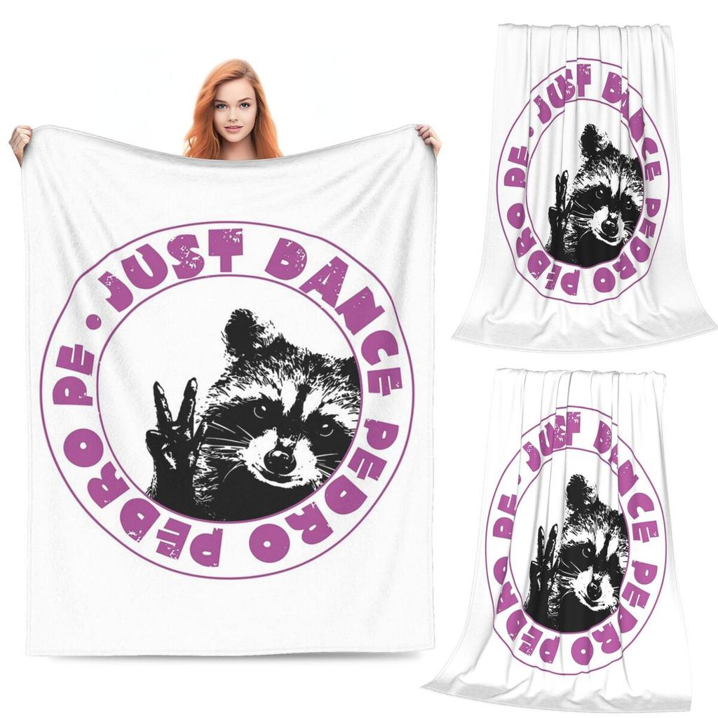 Pedro Pe Raccoon Blankets Soft Warm Flannel Throw Blanket Cover for Bed Living room Picnic Travel Home Couch