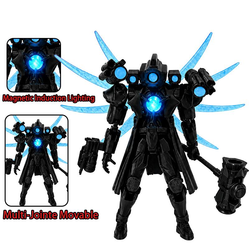 New 3D Printed Skibidi Figures Toilets Speakerman Spider Monitoring 2.0 Interceptor Warrior Vacuum Models for Kid Birthday Gif