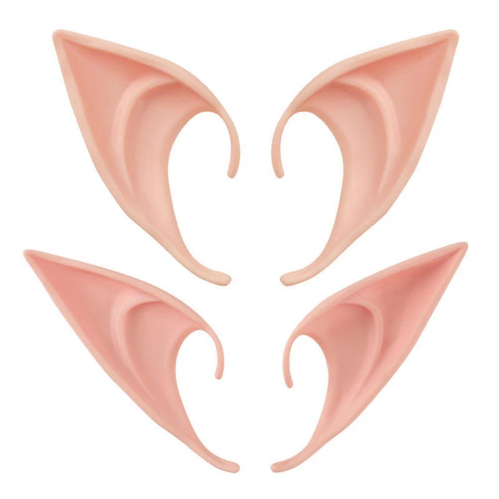 5-1 Pairs Angel Elf Latex Ears Fairy Cosplay Costume Accessories Halloween Decor Kid Toy Costume Halloween Adult Kids Party Toys
