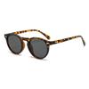 Artistic Retro Polarized Round Frame Sunglasses with Rivets for High-End Sun Protection