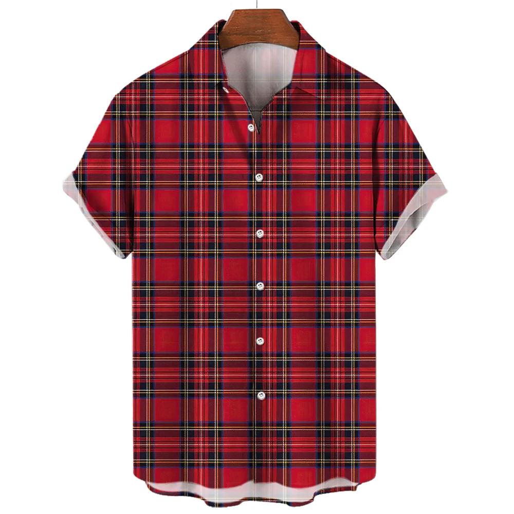 Plaid Short Sleeve Button-Down Shirt, Casual & Comfortable for Everyday Use