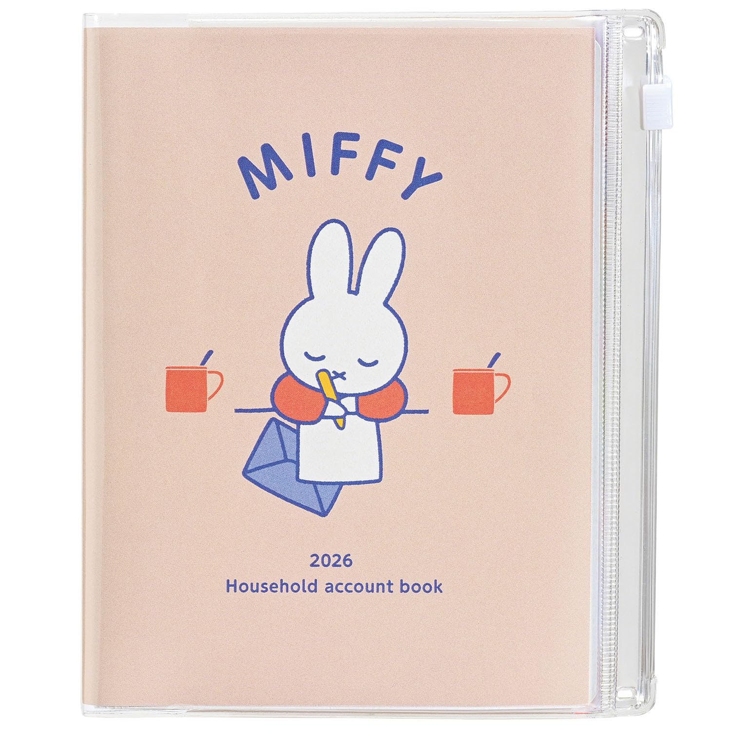 

Kutsuwa Miffy Planner with Household Accounting Book, 2026, A6 Size, Weekly, Sunday Start, Letters, MF913B, Starting December 2025