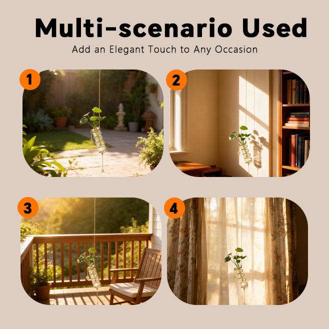 Hydroponic Containers, Vases, Living Rooms, Creative Hanging Doors, Decorative Walls, Green Ivy Plants, Hydroponic Transparent Flower Pots