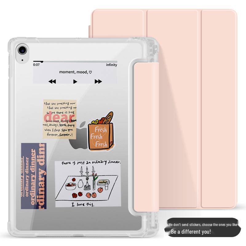 Acrylic Protective Case for Apple iPad 10.2/10.9/11 with Left Pen Slot and TPU Soft Edge
