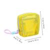 1pcs Square Mesh Cosmetic Bag Portable Dopamine Color With Zipper Multi-Purpose Mesh Toiletry Sundries Storage Key Cosmetics Bag