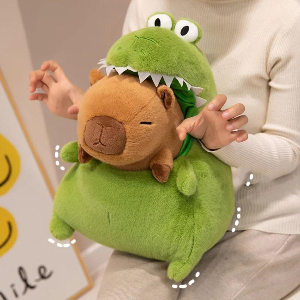 30/40cm Crocodile Capybara Plush Toy Simulation Capybara Green Crocodile Doll  Kid Toy